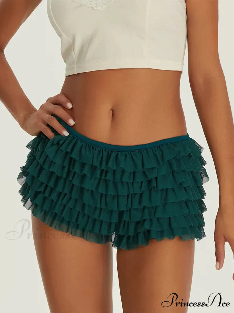 Frilled Layered Rear Ribbon Short