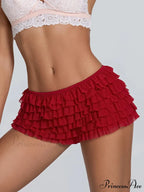 Frilled Layered Rear Ribbon Short