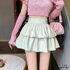 Frilled Leather Gothic Skirt