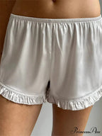 Frilled Stretchy Low Waist Short