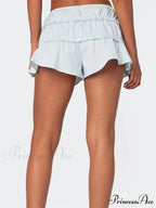 Frilled Unadorned Stretchy Waist Short