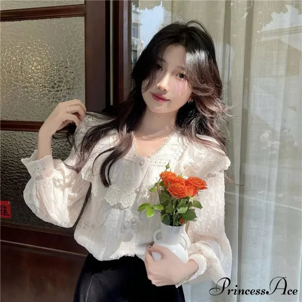 Frilly Fringe Long Sleeve Top Charming Top