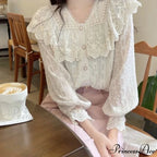 Frilly Fringe Long Sleeve Top Charming Top