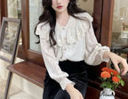 Frilly Fringe Long Sleeve Top Charming Top