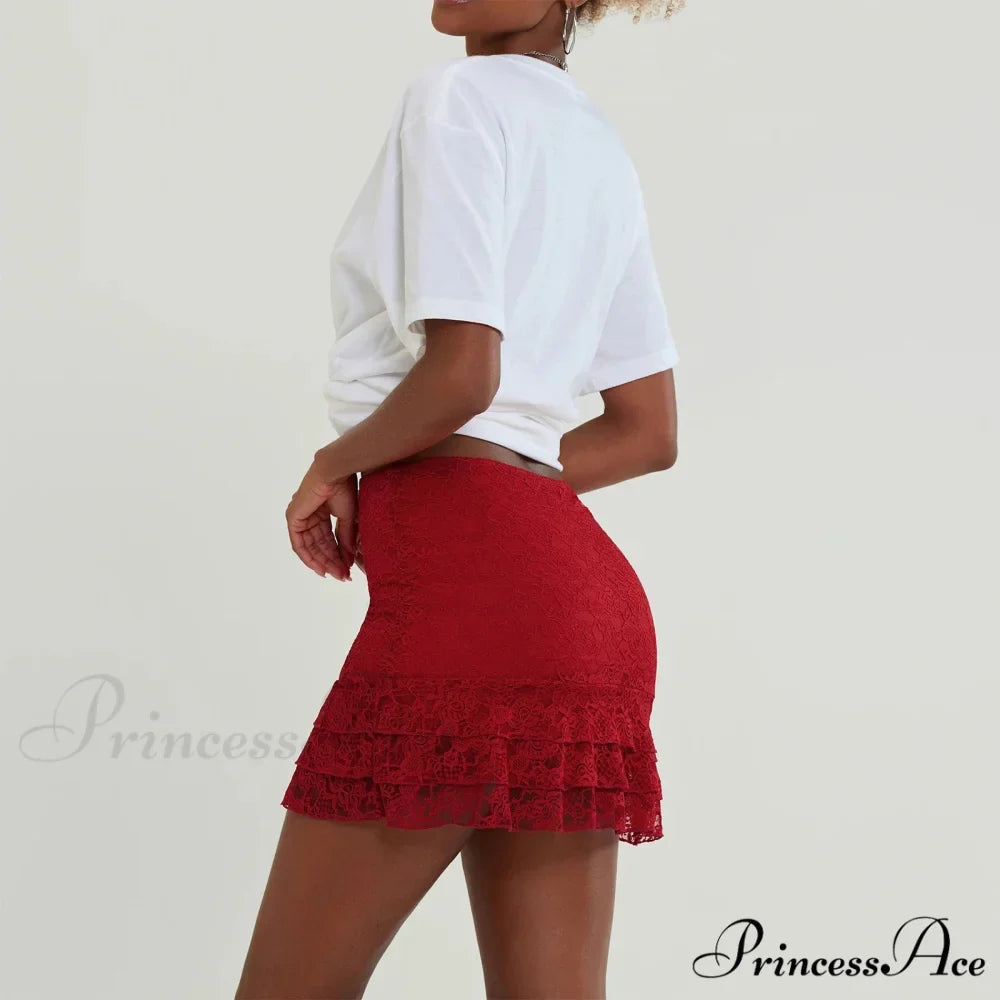 Frilly Ruffles Elevated Waist Skirt