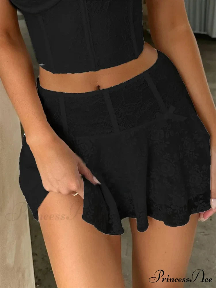 Frilly Tiered Slip Style Skirt