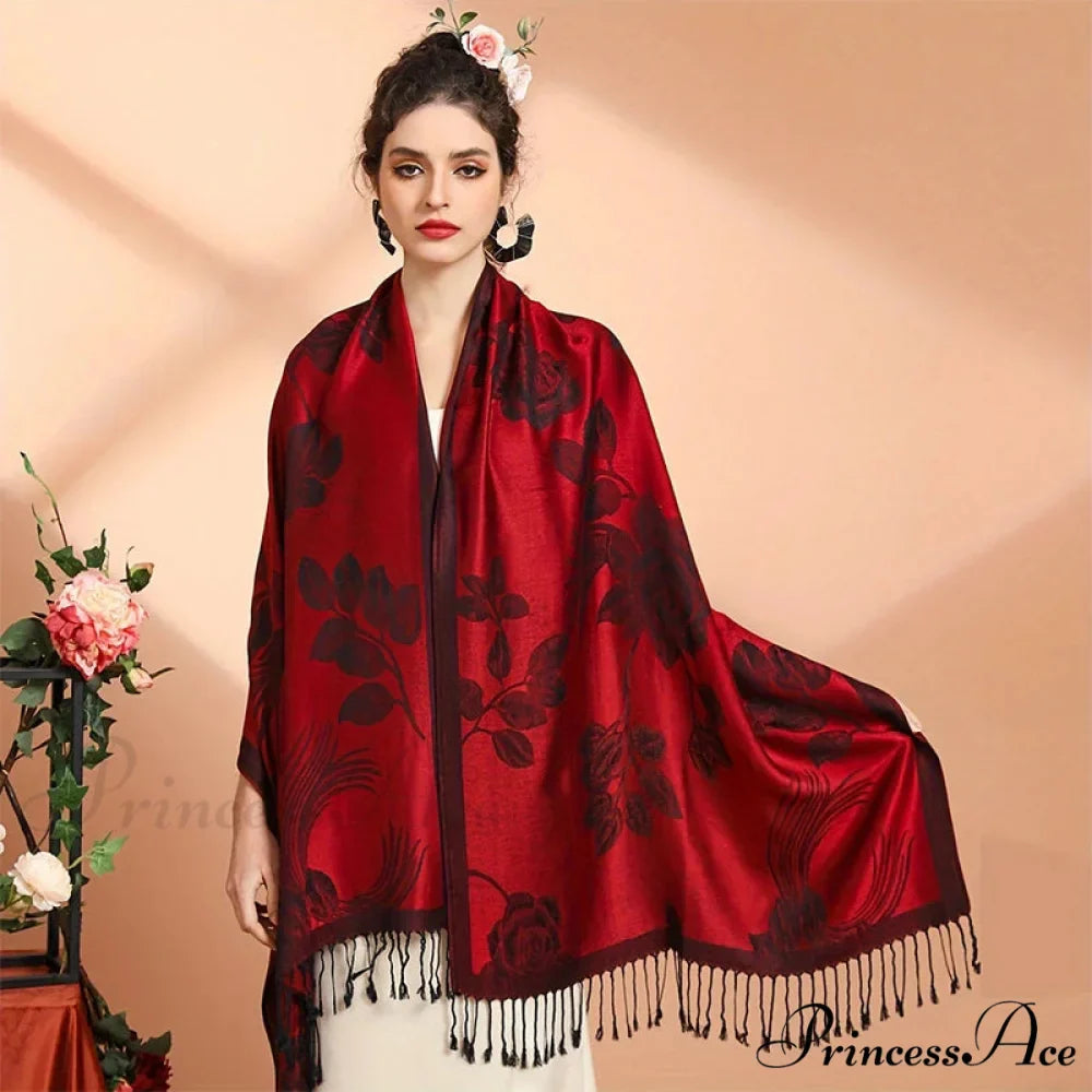 Fringe Cover Design Cashmere Wrap