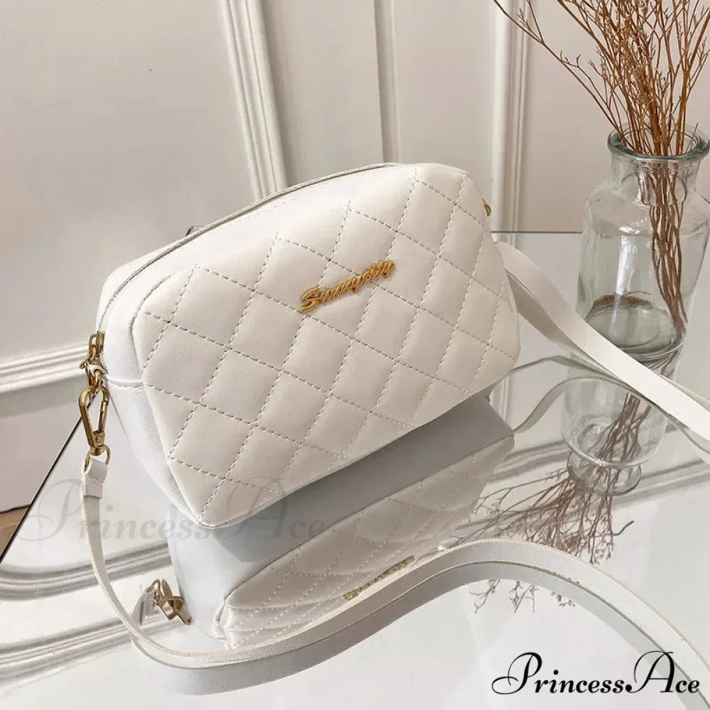 Fringe Stitching Camera Crossbody Bag