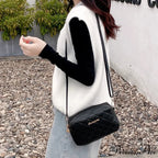 Fringe Stitching Camera Crossbody Bag