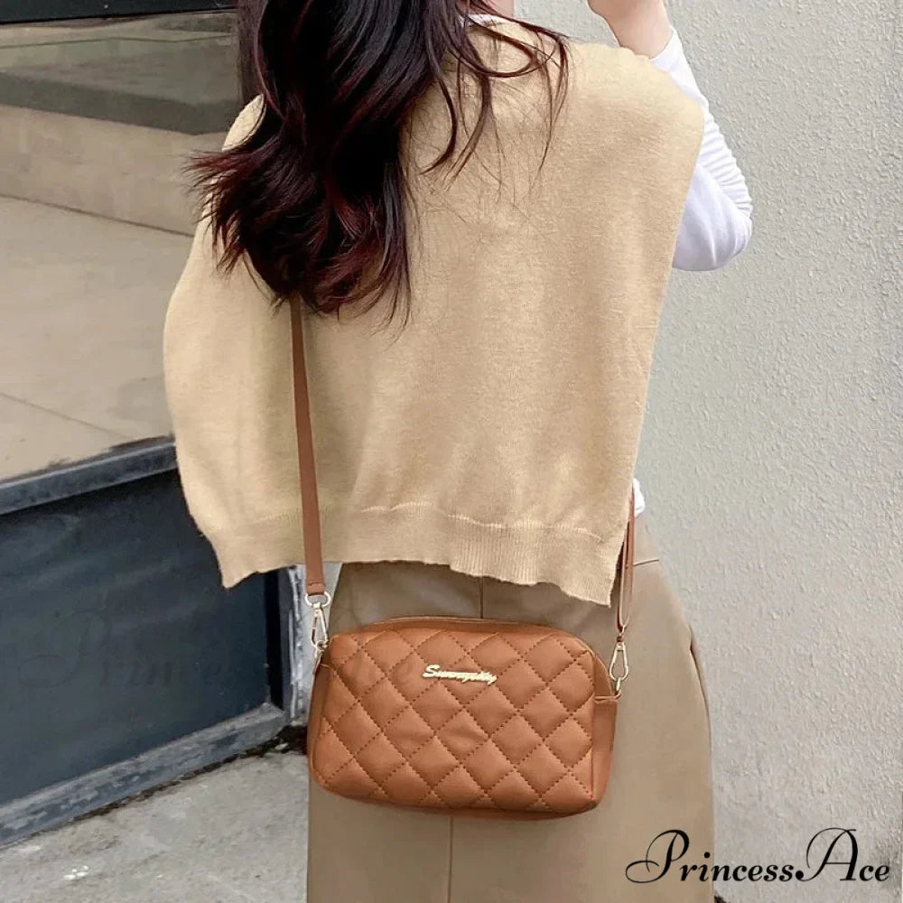 Fringe Stitching Camera Crossbody Bag