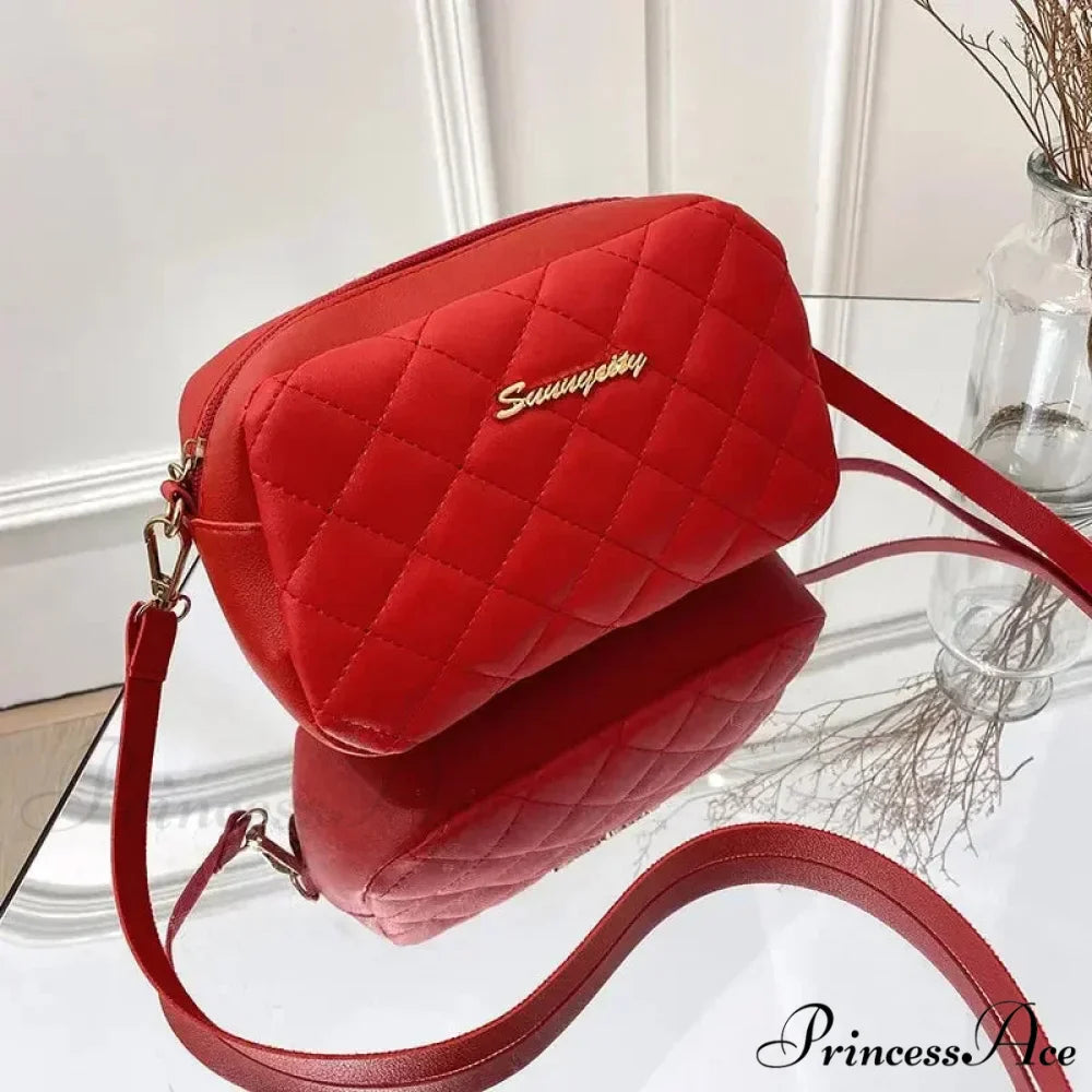 Fringe Stitching Camera Crossbody Bag