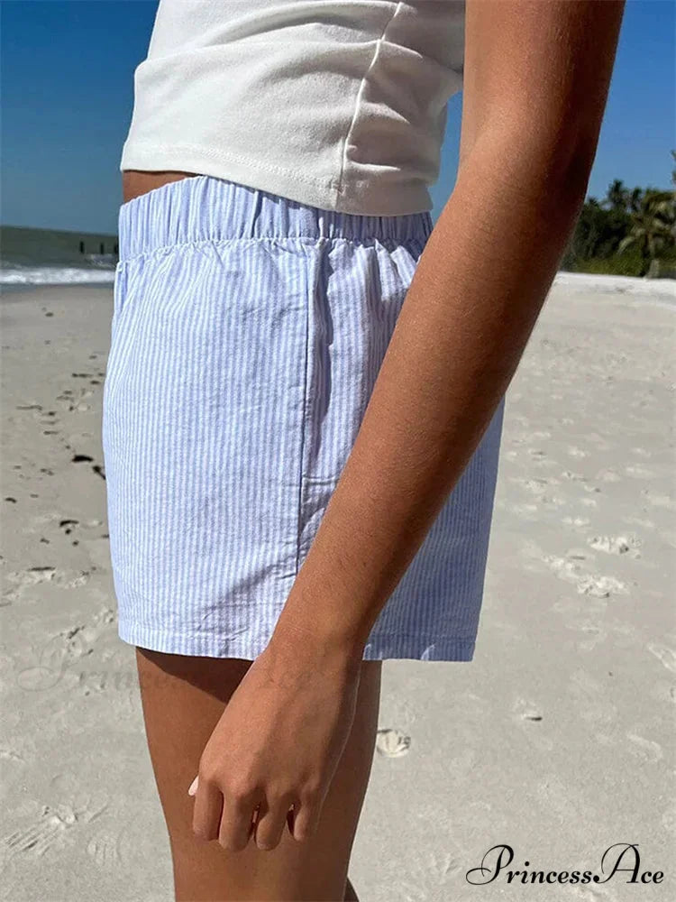 Front Button Checkered Lounge Short