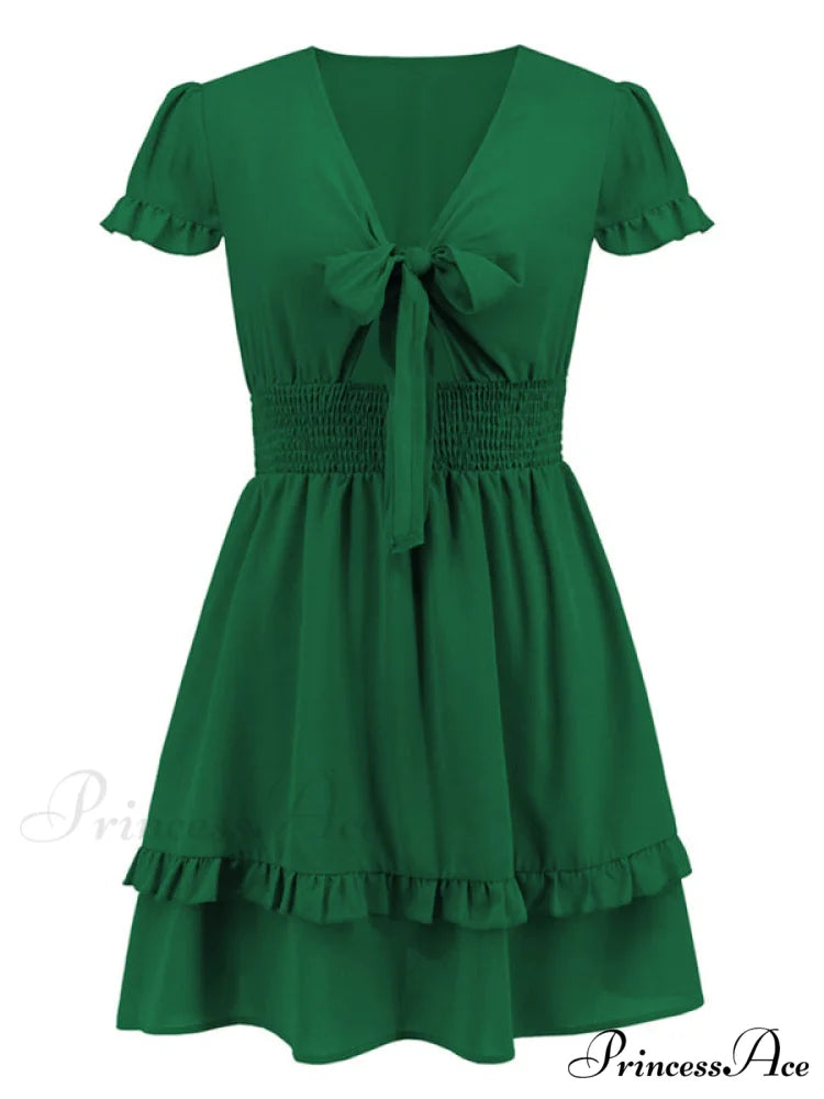 Front Color Mini Crepe Tie for Solid Gown Women