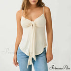 Front Division Bind Knot Crop Top