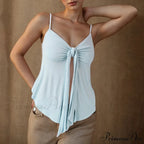 Front Division Bind Knot Crop Top