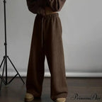 Frosty Fleece Simple Retro Women Pants
