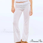 Fungal Eyelet Sleeveless Camisole Wide Leg Trousers Two Pieces Set