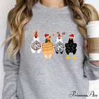 Funny Chickens Animal Cute Farmer Country Farm Gift Christmas Hoodie