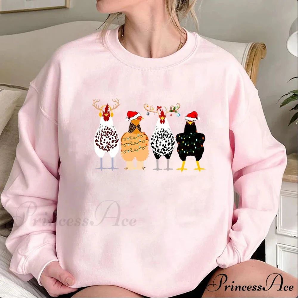 Funny Chickens Animal Cute Farmer Country Farm Gift Christmas Hoodie