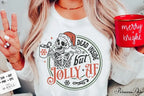 Funny Dead Inside Jolly Slogan Hot Vintage Skull Female Christmas Hoodie