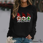 Funny Dwarf Letter Print Loose Casual Y2K Long Sleeve Warm Christmas Hoodie