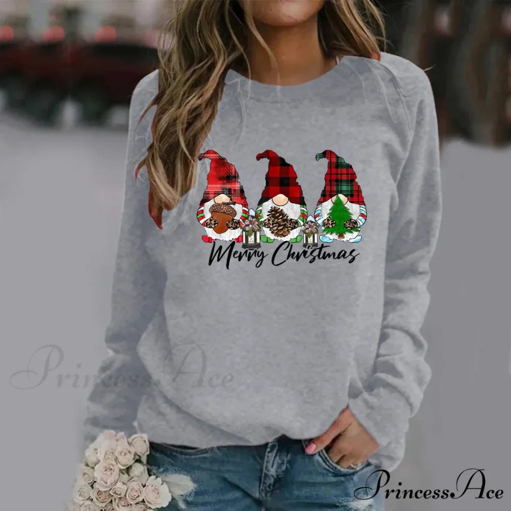 Funny Dwarf Letter Print Loose Casual Y2K Long Sleeve Warm Christmas Hoodie