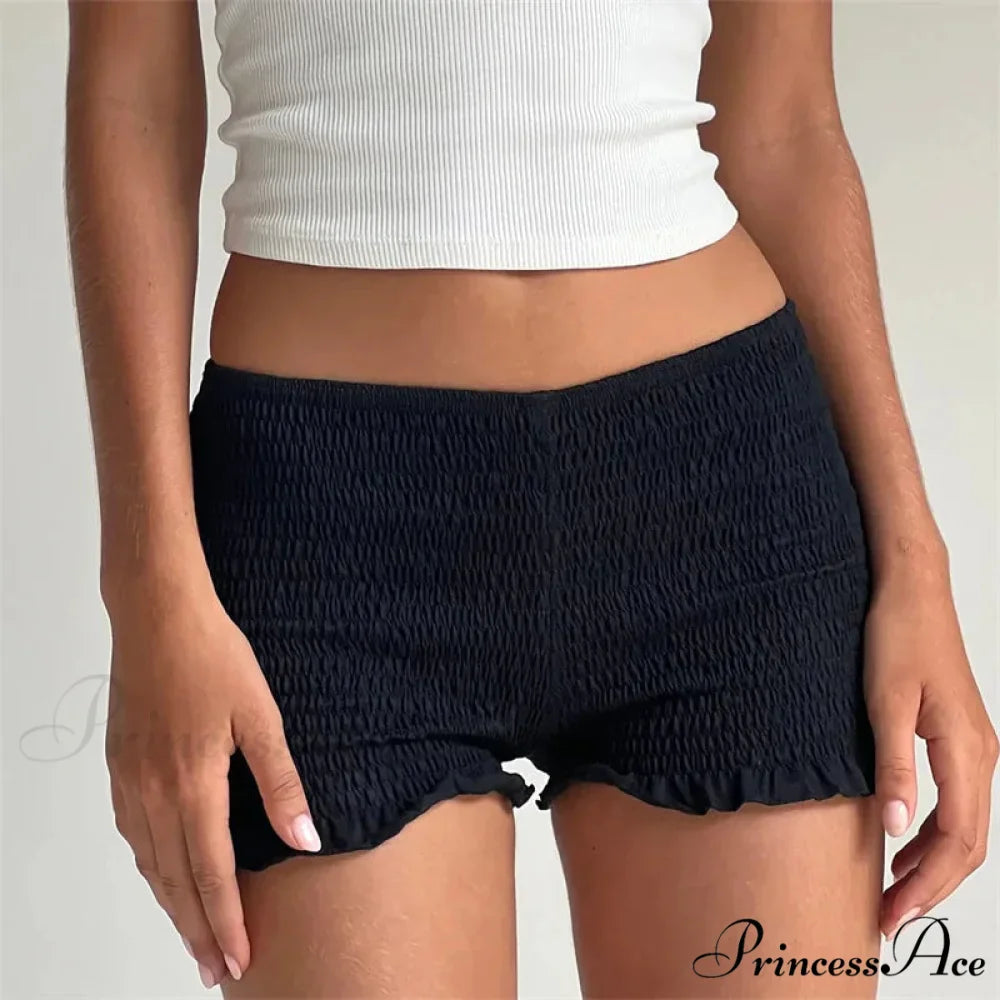 Gathered Frilled Stretchy Waist Short