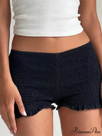 Gathered Frilled Stretchy Waist Short