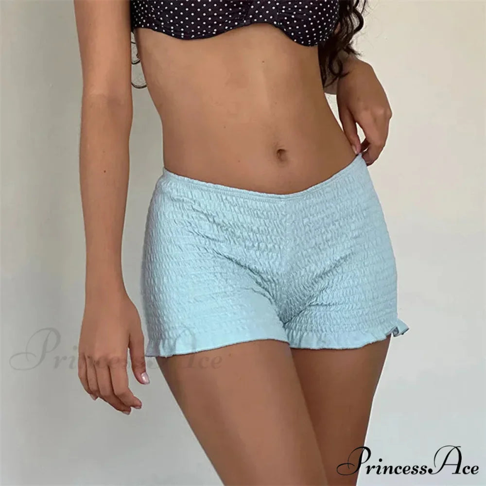 Gathered Frilled Stretchy Waist Short