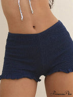 Gathered Frilled Stretchy Waist Short