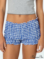 Gathered Tartan Tailored Short