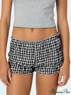 Gathered Tartan Tailored Short