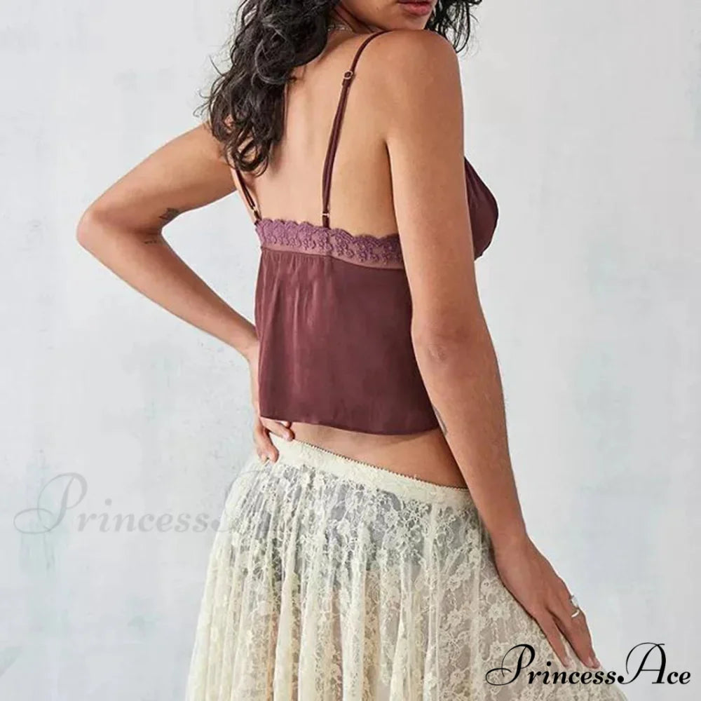 Gathered V-Neck Solid Crop Top