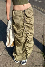 Gathered Woven Skirt