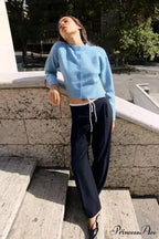 Gentle Basic Circular Neck Lengthy Sleeve Cardigan