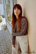 Gentle Basic Circular Neck Lengthy Sleeve Cardigan