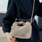Gentle Fluffy Basic Crossbody Handbag Women's Bag