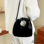 Gentle Fluffy Basic Crossbody Handbag Women's Bag
