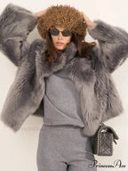 Gentle Puffy Collar Extended Sleeve Jacket