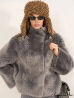 Gentle Puffy Collar Extended Sleeve Jacket