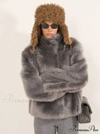 Gentle Puffy Collar Extended Sleeve Jacket