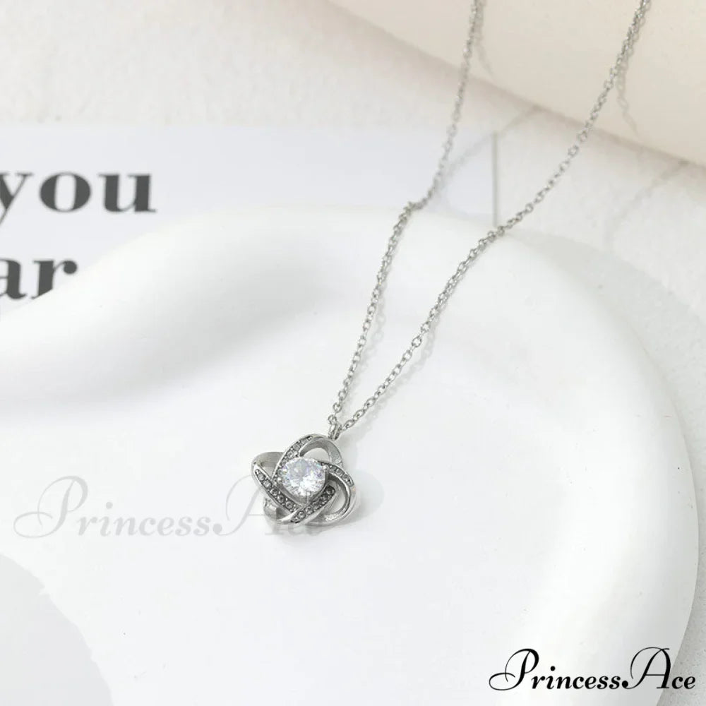 Geometric Shape White Shining Zircon Necklace