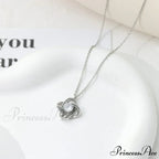 Geometric Shape White Shining Zircon Necklace