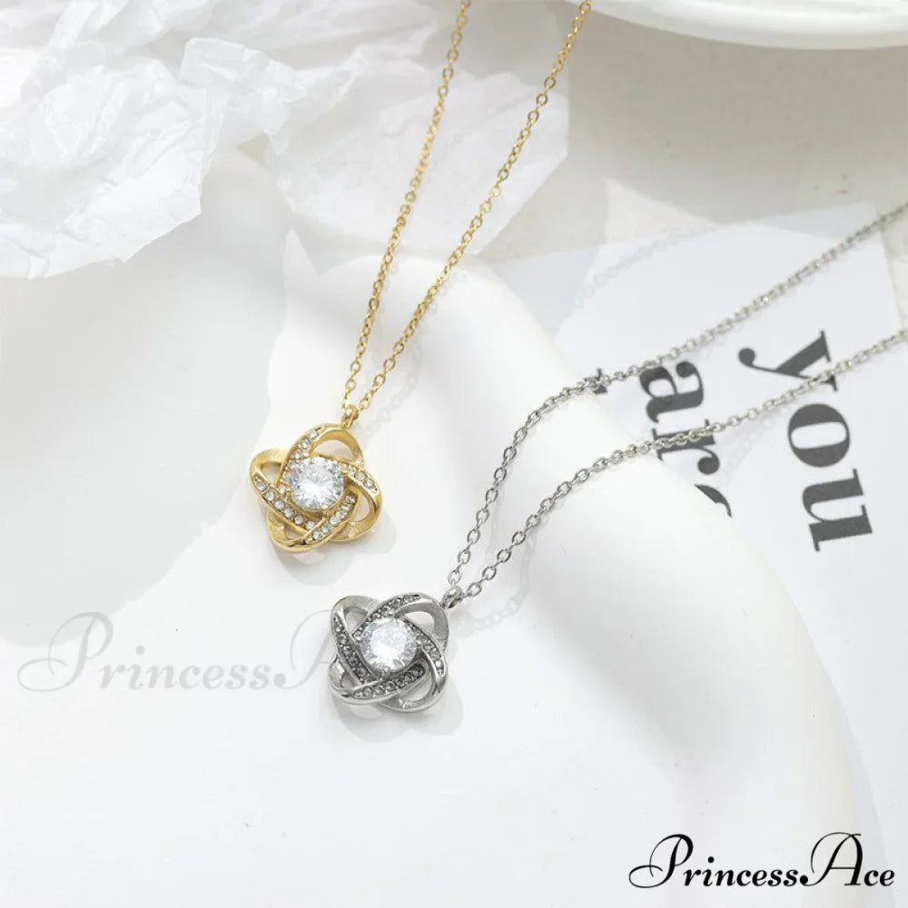 Geometric Shape White Shining Zircon Necklace
