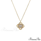 Geometric Shape White Shining Zircon Necklace