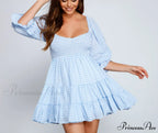 Girly Vibes Stylish Gingham Babydoll Dress