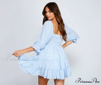 Girly Vibes Stylish Gingham Babydoll Dress