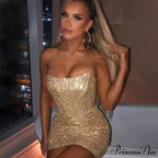 Glamorous Night Club Sexy Bodycon Glitter Christmas Party Dress