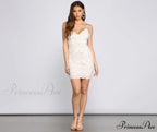 Glamour Lace Stylish Sleeveless Mini Dress