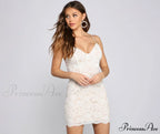 Glamour Lace Stylish Sleeveless Mini Dress